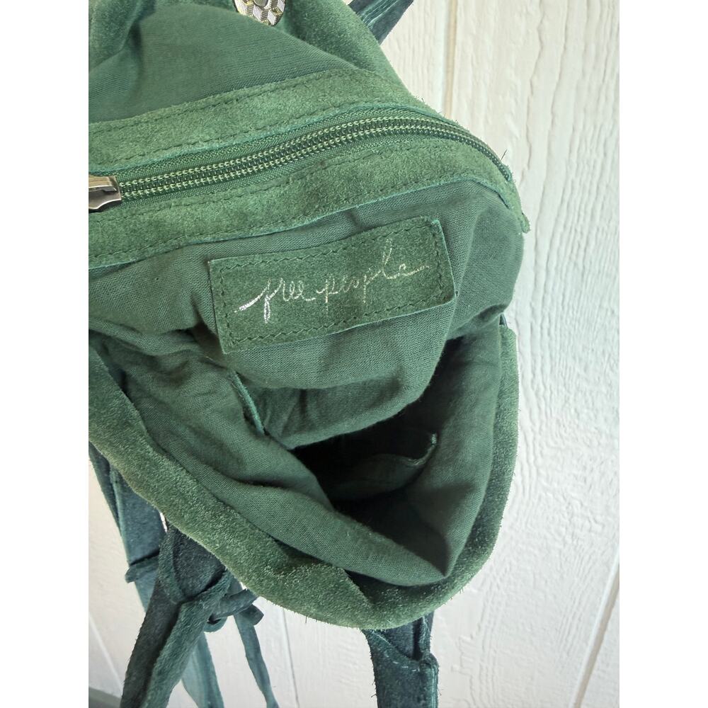 Free People Scout Slouchy Crossbody Bag, Green Suede - Picture 7 of 8